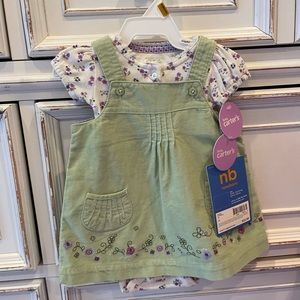NWT Carters NB baby dress outfit